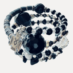 Moon Bird Beaded Wrap Bracelet