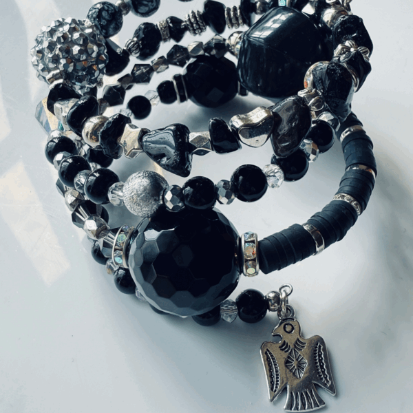 Moon Bird Beaded Wrap Bracelet - Image 8